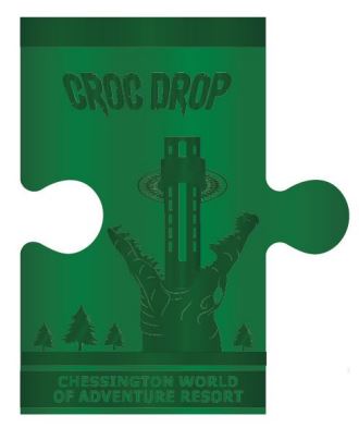 Croc Drop Metallic Puzzle Magnet