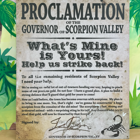Scorpion Express - Proclamation Sign