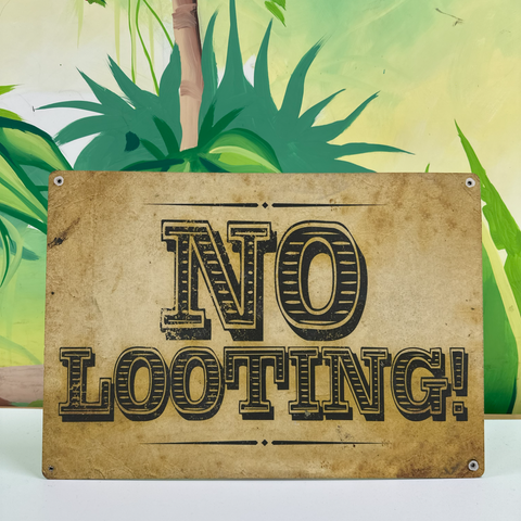 Scorpion Express - No Looting Sign