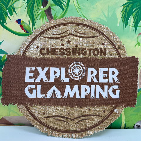 Explorer Glamping Logo Sign - Large