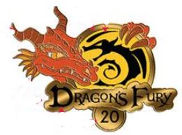 Dragon's Fury 20th Anniversary Pin Badge